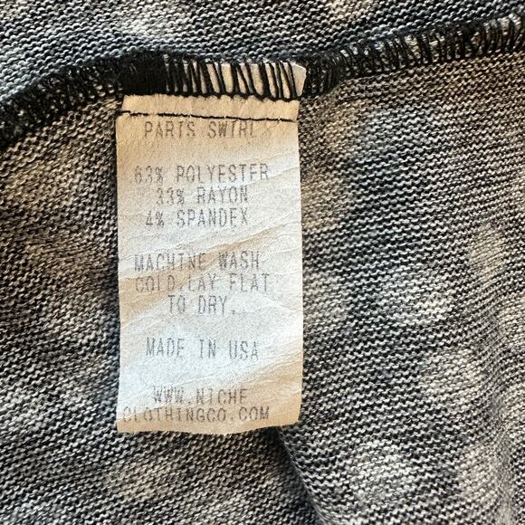 Niche Nilgun Dermnan Lagenlook Black Dot Asymmetrical Turtleneck Top, Medium - Picture 5 of 5